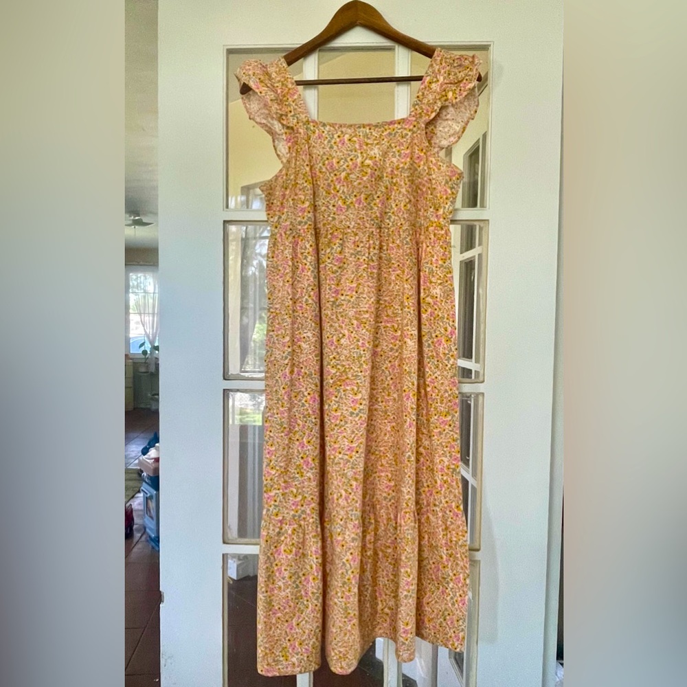 Universal Thread Floral Apron-Style Dress